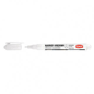 Marker kredowy, końcówka okrągła 1,5mm, 6g tuszu biały TO-293 Toma