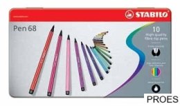 STABILO PEN68 metalowe etui 10 szt 6810-6