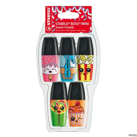 Zakreslacz STABILO BOSS MINI Sweet Friends etui 5 szt 07/05-28