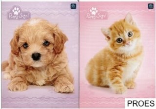 Zeszyt A5 16k kratka UV PUPPY SIGN INTERDRUK