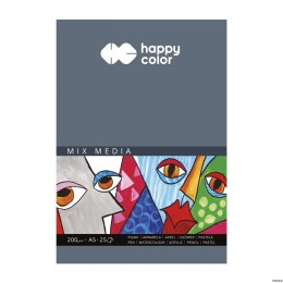 Blok MIX MEDIA, ART, A5, 25 ark, 200g, Happy Color HA 3720 1520-A25
