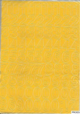 Cyfry samoprzylepne 1cm (8) żółte ARTDRUK