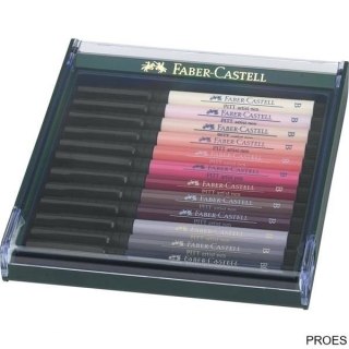 Cienkopisy PITT ARTIST PEN BRUSH 12szt kol. SKIN 267424 FABER-CASTELL