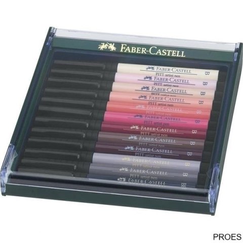 Cienkopisy PITT ARTIST PEN BRUSH 12szt kol. SKIN 267424 FABER-CASTELL Cienkopisy PITT ARTIST PEN BRUSH 12szt kol. SKIN 267424 FABER-CASTELL