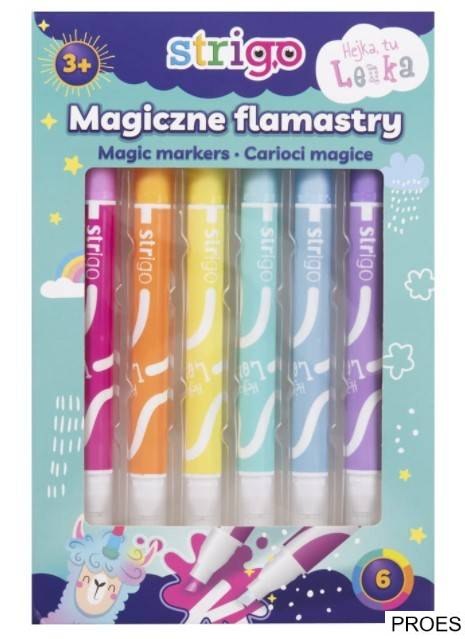 Flamastry STRIGO magiczne 6 kol. SSC143