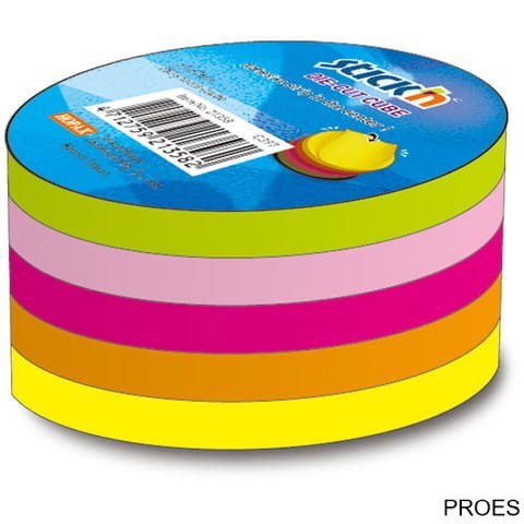 Notes Koło 67x67, Mix 5 Kol.neon STICK`N 250kartek 21358 Notes Koło 67x67, Mix 5 Kol.neon STICK`N 250kartek 21358