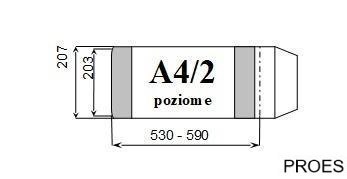 Okładka książkowa A4/2 poziom regulowana wys.wew.203mm (10) D&D