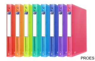 Segregator 4 ringowy Urban A4 grzbiet 40mm PP przejrzysty mix 400147047 OXFORD
