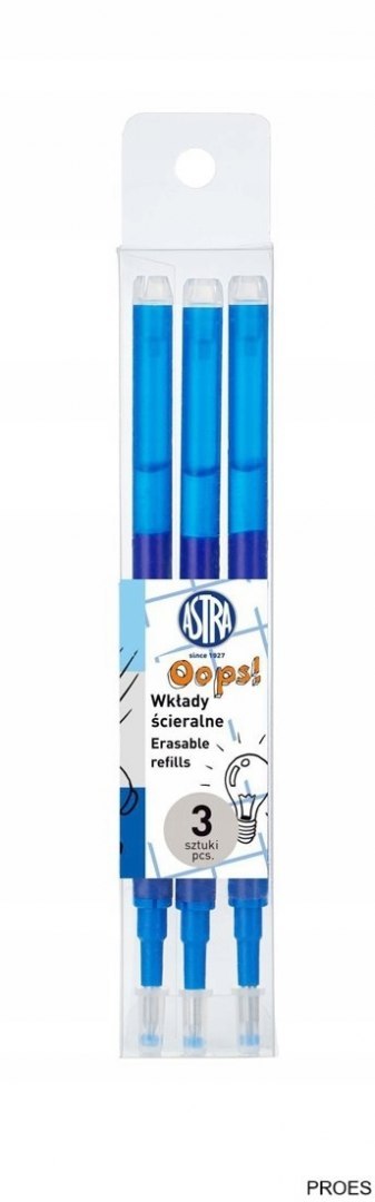 Wkłady ścieralne OOPS! - niebieski 3 sztuki ASTRA, 209022002 Wkłady ścieralne OOPS! - niebieski 3 sztuki ASTRA, 209022002