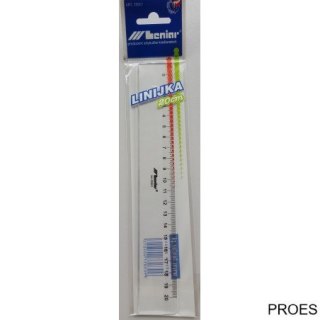 Linijka przezroczysta 20cm 20501L dla leworęcznych LENIAR