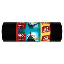JAN NIEZBĘDNY Worki LD czarne 160l 20 szt. 24787