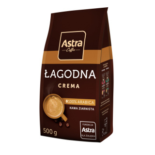 Kawa ASTRA ŁAGODNA CREMA 500g ziarnista