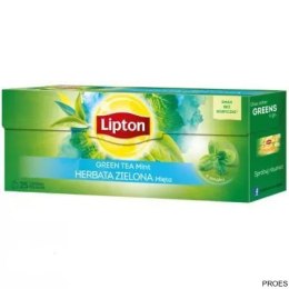 Herbata LIPTON GREEN MINT 25 torebek zielona z nutą mięty