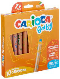 Kredki Baby 3w1 CARIOCA (42818), 10 kolorów, od 1 roku życia 170-2348