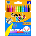 Kredki świecowe BIC Kids Plastidecor 12 kolorów, 945764