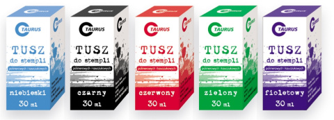 Tusz do pieczątek 30 ml niebieski Taurus Tusz do pieczątek 30 ml niebieski Taurus