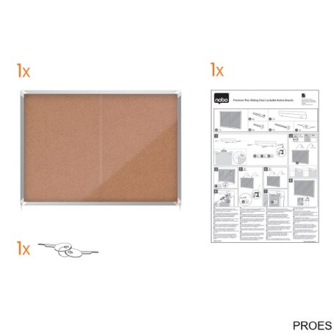 Gablota korkowa Nobo Premium Plus 15xA4 (drzwiczki przesówne) 1915332 Gablota korkowa Nobo Premium Plus 15xA4 (drzwiczki przesówne) 1915332