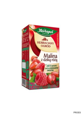 Herbata HERBAPOL MALINA z DZIKĄ różą (20 saszetek)