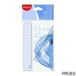 Zestaw geometryczny (linijka 15cm, 2 ekierki, kątomierz) 242815 MAPED