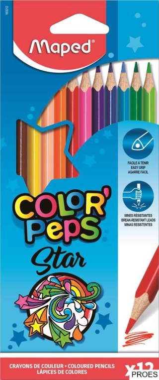 Kredki trójkątne MAPED COLORPEPS 12kolorów 183212