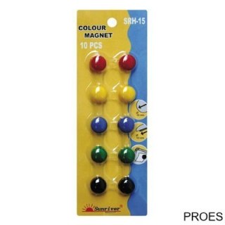Magnesy ARGO kolorowe WF-15 opakowanie 10sztuk SRH-15