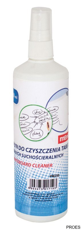 Płyn do czyszczenia tablic suchościeralnych MEMOBOARDS (MP001) 250ml