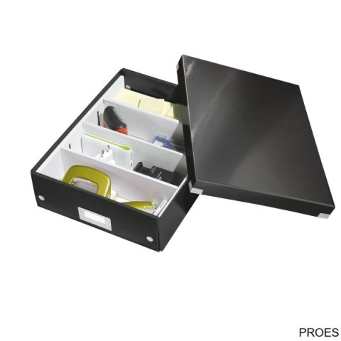 Pudełko z przegródkami LEITZ C&S duże Czarne 60580095