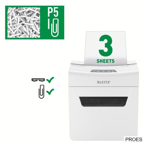 Niszczarka Leitz IQ Protect 3 P5, 3 kartki, 10 l kosz 80930000 Niszczarka Leitz IQ Protect 3 P5, 3 kartki, 10 l kosz 80930000