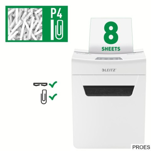 Niszczarka Leitz IQ Protect 8, P4, 8 kartek, 14 l kosz 80910000 Niszczarka Leitz IQ Protect 8, P4, 8 kartek, 14 l kosz 80910000