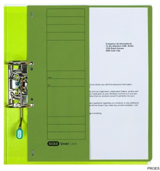 Skoroszyt kartonowy ELBA 1/2 A4, oczkowy, zielony, 100551879