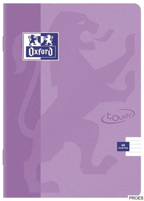 Zeszyt A5 60k, linia z marginesem, OXFORD, TOUCH PASTEL 400123214 Zeszyt A5 60k, linia z marginesem, OXFORD, TOUCH PASTEL 400123214