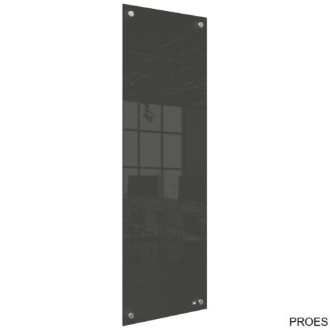 Mała podłużna szklana tablica suchościeralna Nobo Home 300x900mm, czarna 1915610