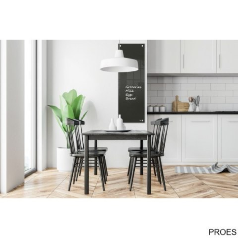 Mała podłużna szklana tablica suchościeralna Nobo Home 300x900mm, czarna 1915610 Mała podłużna szklana tablica suchościeralna Nobo Home 300x900mm, czarna 1915610