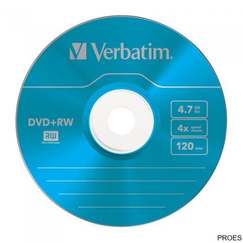 Płyta DVD+RW VERBATIM SLIM Color 4.7GB x4 (1) 43297 Płyta DVD+RW VERBATIM SLIM Color 4.7GB x4 (1) 43297