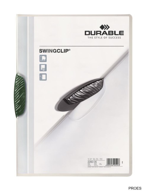 Skoroszyt SWINGCLIP 2260-05 zielony na 30 kartek Skoroszyt SWINGCLIP 2260-05 zielony na 30 kartek