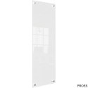 Mała podłużna szklana tablica suchościeralna Nobo Home 300x900mm, biała 1915604