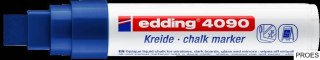 Marker kredowy ścięta końcówka 4 -15 mm kredowy niebieski Edding 4090/003/N
