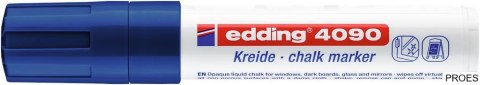 Marker kredowy ścięta końcówka 4 -15 mm kredowy niebieski Edding 4090/003/N Marker kredowy ścięta końcówka 4 -15 mm kredowy niebieski Edding 4090/003/N