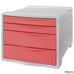 Pojemnik z szufladami Esselte ColourBreeze, koralowy 628457