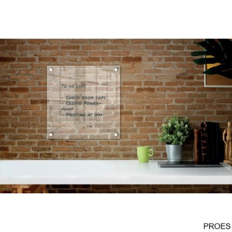 Tablica akrylowa suchościeralna do zawieszania na ścianie Nobo Home 450x450mm 1915620 Tablica akrylowa suchościeralna do zawieszania na ścianie Nobo Home 450x450mm 1915620