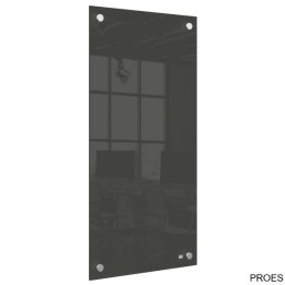 Mała podłużna szklana tablica suchościeralna Nobo Home 300x600mm, czarna 1915609