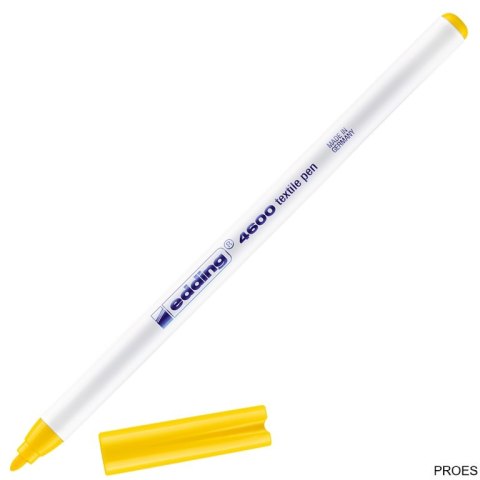 Marker do tkanin okrągła końcówka 1 mm żółty Edding 4600/005/Z Marker do tkanin okrągła końcówka 1 mm żółty Edding 4600/005/Z