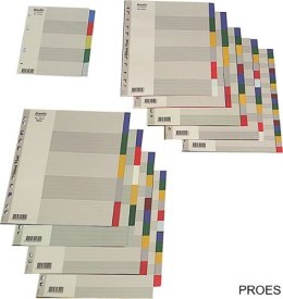 Przekładki OXFORD z kolorowego PP, A4, 10 kart 100205063