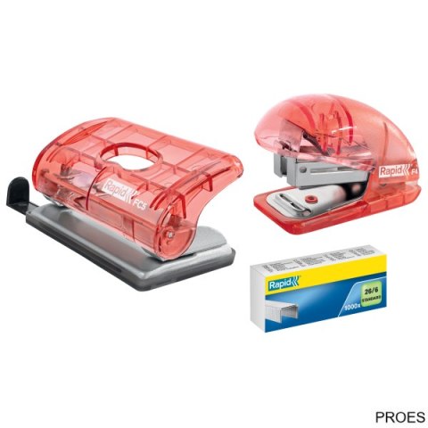 Zszywacz mini Rapid ColourBreeze F4, 10 kartek, 5 lat gwarancji, koralowy 5001531 Zszywacz mini Rapid ColourBreeze F4, 10 kartek, 5 lat gwarancji, koralowy 5001531