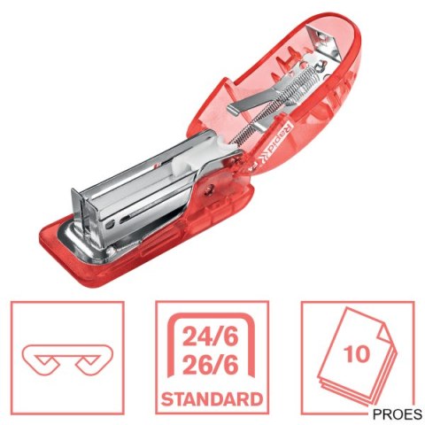 Zszywacz mini Rapid ColourBreeze F4, 10 kartek, 5 lat gwarancji, koralowy 5001531 Zszywacz mini Rapid ColourBreeze F4, 10 kartek, 5 lat gwarancji, koralowy 5001531