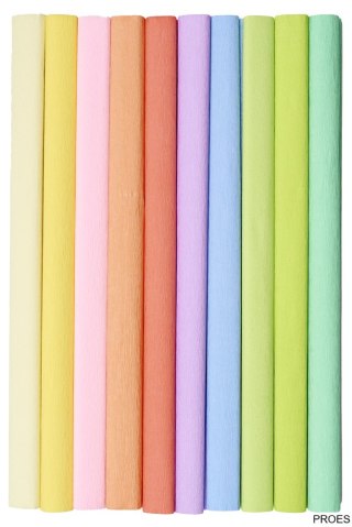 Bibuła marszczona Creatinio 50x200 mix pastelowy komplet 10 sztuk 400153932 TOP-2000