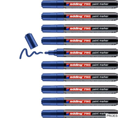 Marker lakierowy okrągła końcówka 2-3 mm niebieski Edding 790/003/N Marker lakierowy okrągła końcówka 2-3 mm niebieski Edding 790/003/N