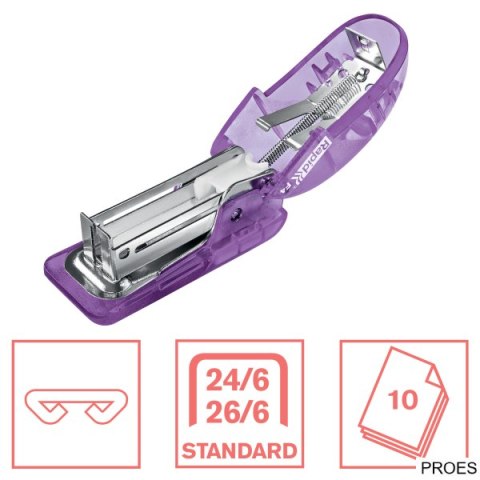 Zszywacz mini Rapid ColourBreeze F4, 10 kartek, 5 lat gwarancji, lawendowy 5001532 Zszywacz mini Rapid ColourBreeze F4, 10 kartek, 5 lat gwarancji, lawendowy 5001532