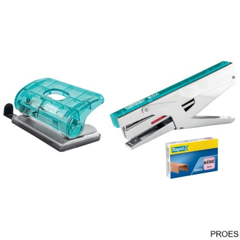 Dziurkacz mini Rapid ColourBreeze FC5, 10 kartek, 5 lat gwarancji, niebieski 5001332 Dziurkacz mini Rapid ColourBreeze FC5, 10 kartek, 5 lat gwarancji, niebieski 5001332
