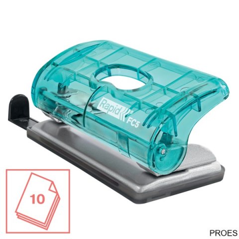 Dziurkacz mini Rapid ColourBreeze FC5, 10 kartek, 5 lat gwarancji, niebieski 5001332 Dziurkacz mini Rapid ColourBreeze FC5, 10 kartek, 5 lat gwarancji, niebieski 5001332